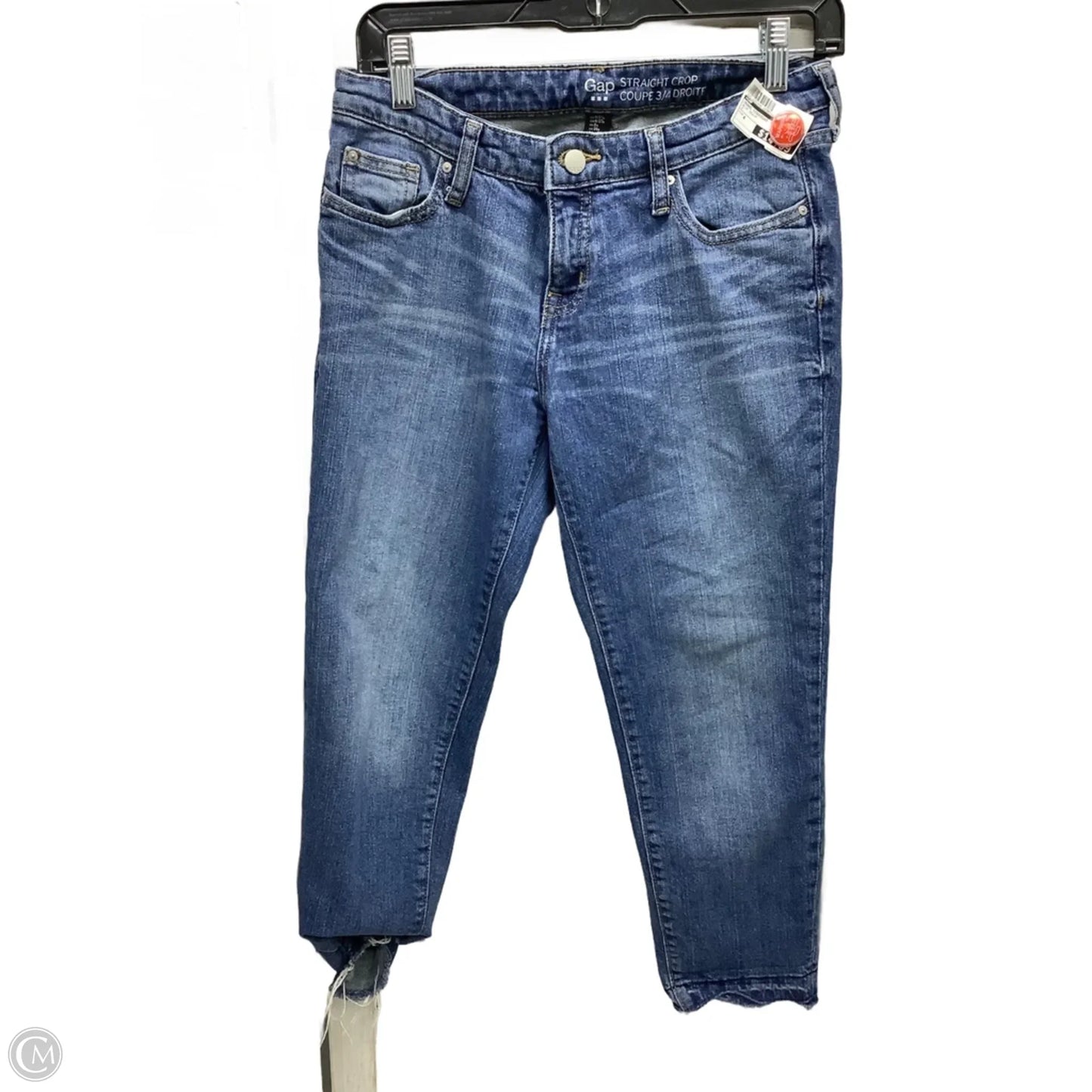 Jeans Straight By Gap In Blue Denim, Size: 4