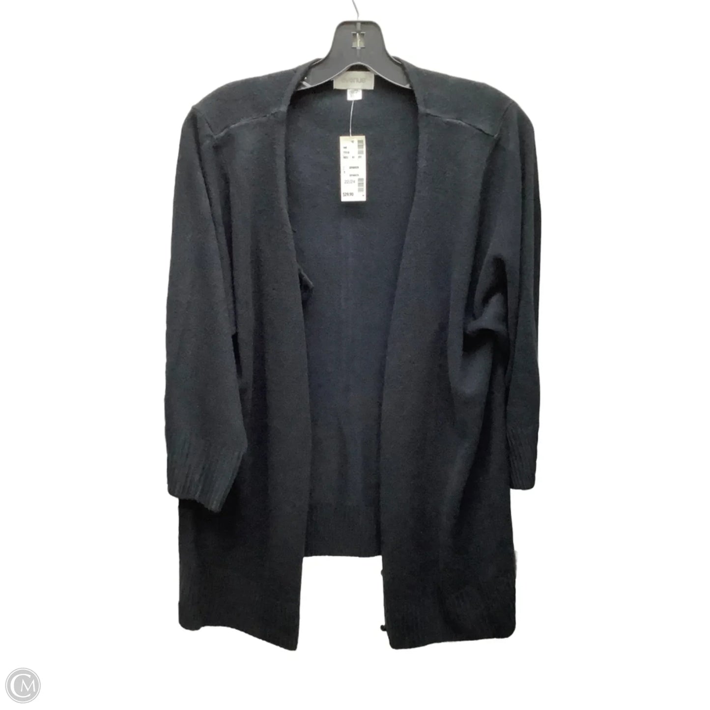 Cardigan By Avenue In Black, Size: 2x