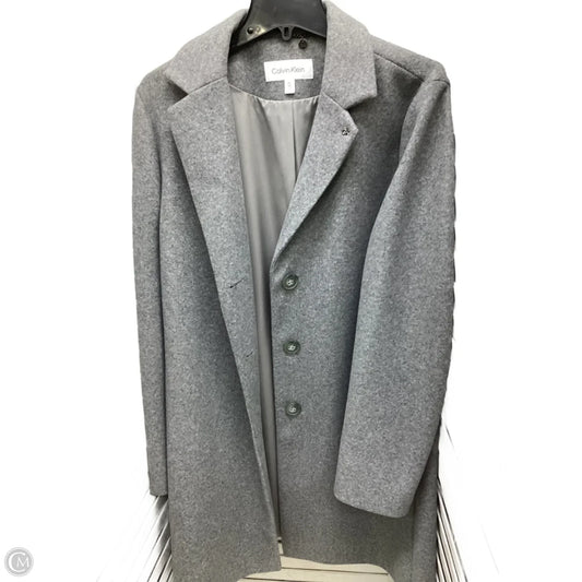 Coat Peacoat By Calvin Klein In Grey, Size: Xl