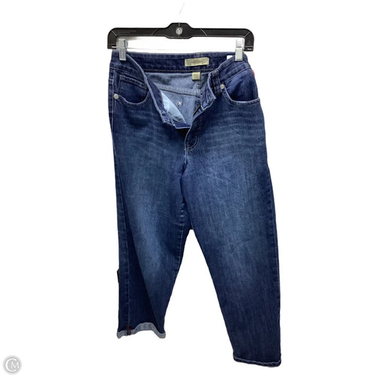 Jeans Straight By Nine West In Blue Denim, Size: 12