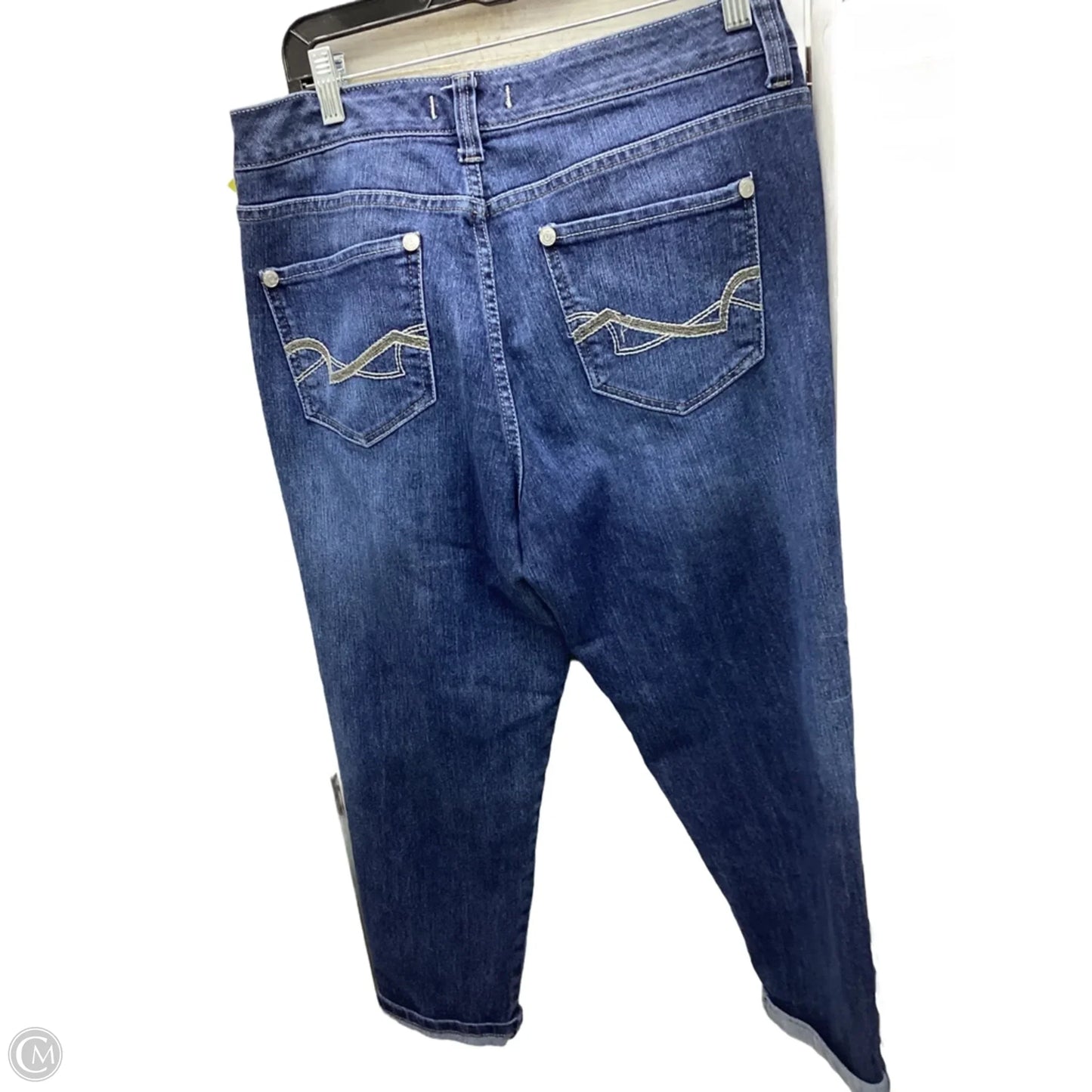 Jeans Straight By Nine West In Blue Denim, Size: 12