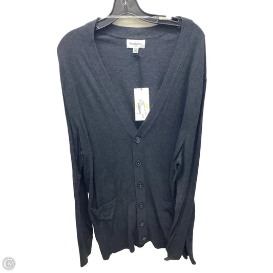 Cardigan By Clothes Mentor In Grey, Size: Xxl
