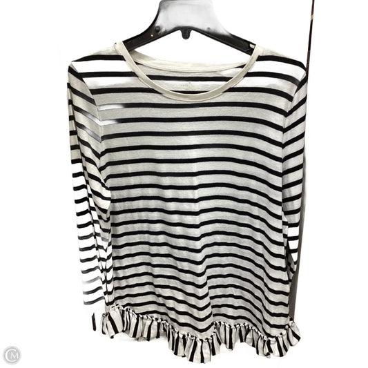 Top Long Sleeve Designer By Kate Spade In Striped Pattern, Size: Xl