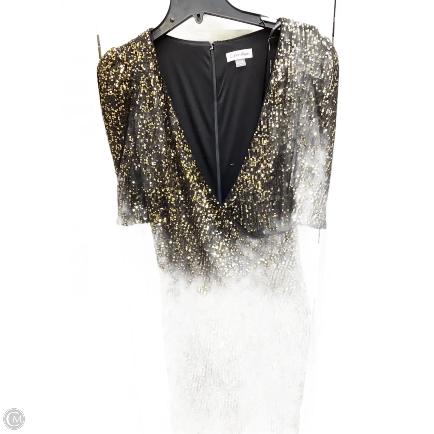 Dress Casual Midi By Calvin Klein In Multi-colored, Size: 14