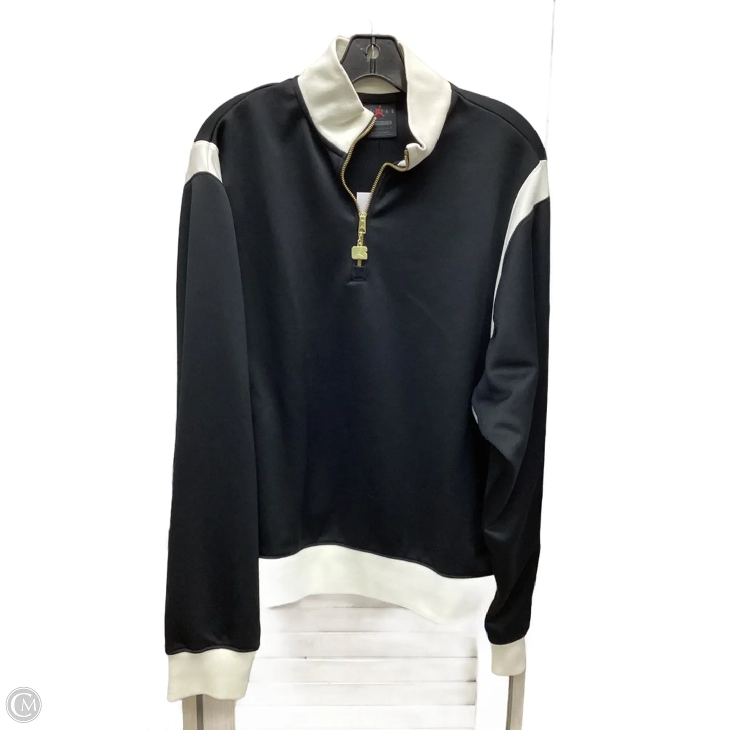 Sweatshirt Luxury Designer By Jordan In Black & White, Size: L