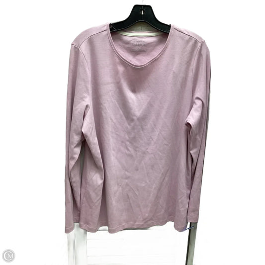 Top Long Sleeve By Talbots In Pink, Size: 2x