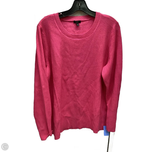 Top Long Sleeve By Talbots In Pink, Size: 2x