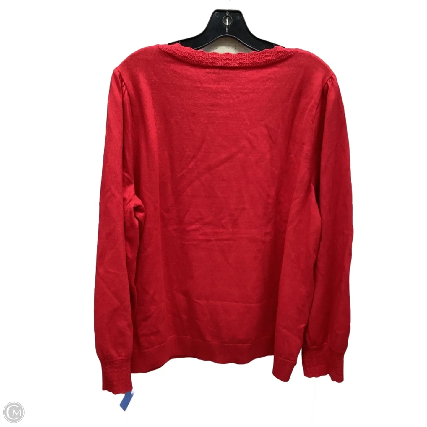 Top Long Sleeve By Talbots In Red, Size: 2x