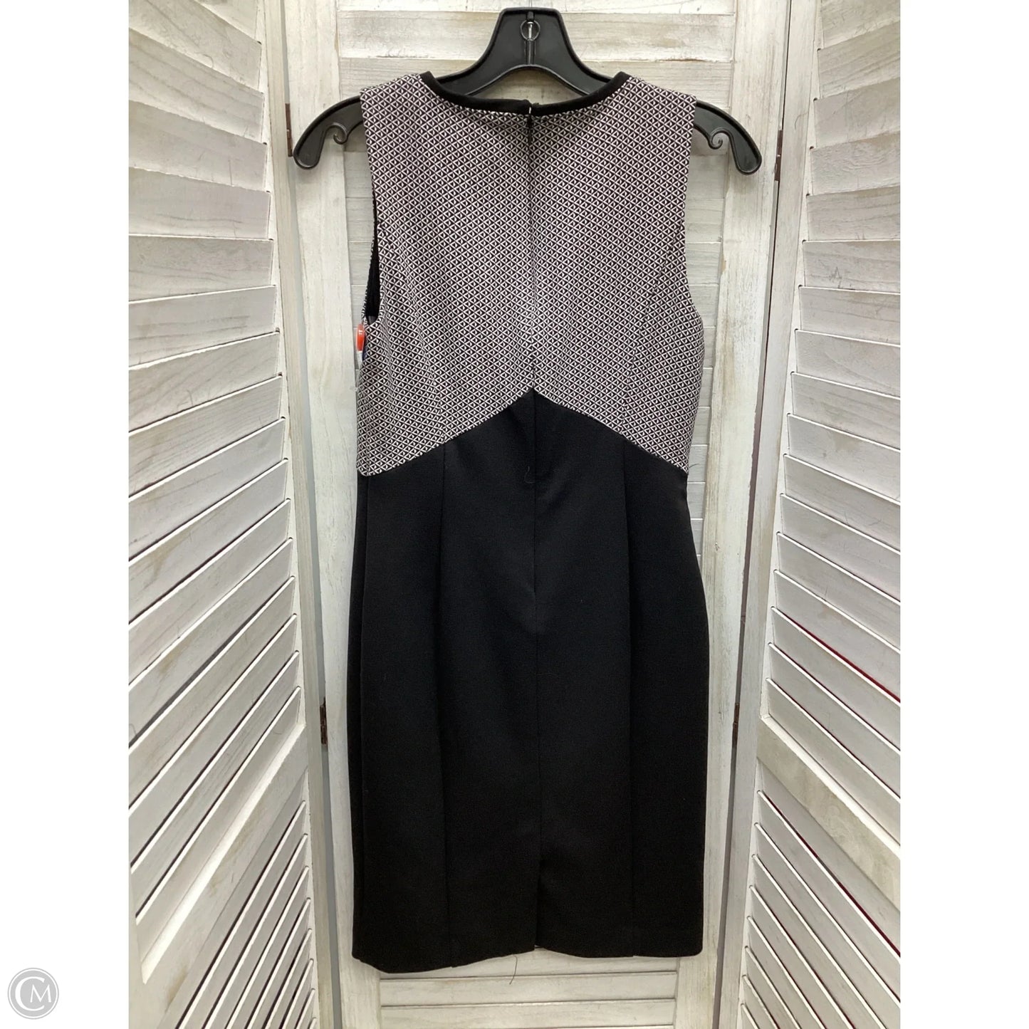 Dress Casual Midi By White House Black Market In Black & White, Size: 0