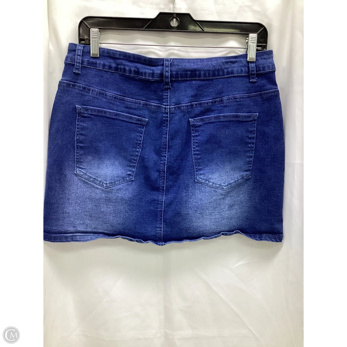 Skirt Mini & Short By Clothes Mentor In Blue Denim, Size: 12