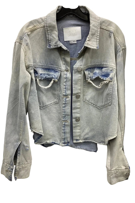 Jacket Denim By Clothes Mentor In Blue, Size: Xl