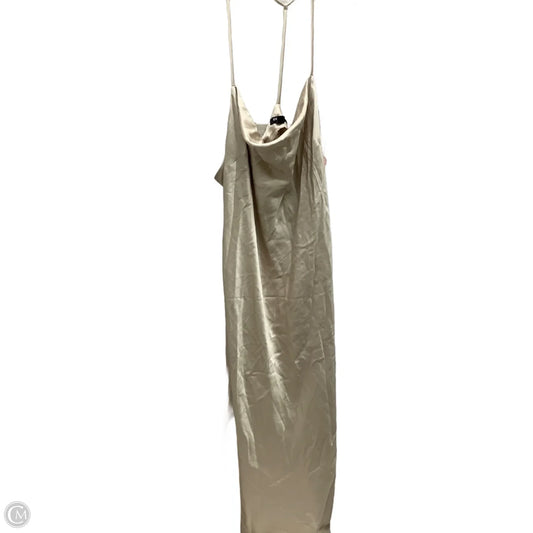 Dress Casual Midi By Express In Tan, Size: L