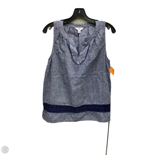 Top Sleeveless By Crown And Ivy In Blue Denim, Size: M