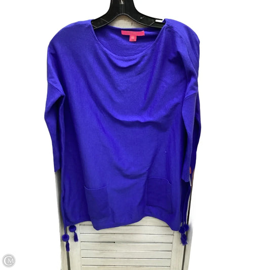 Top Long Sleeve Designer By Lilly Pulitzer In Blue, Size: Xxs