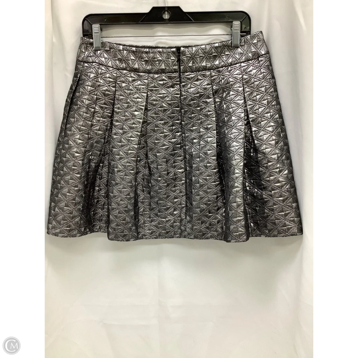 Skirt Midi By Banana Republic In Silver, Size: 8