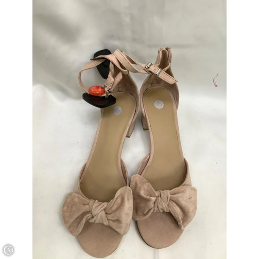 Sandals Heels Platform By Clothes Mentor In Pink, Size: 8.5