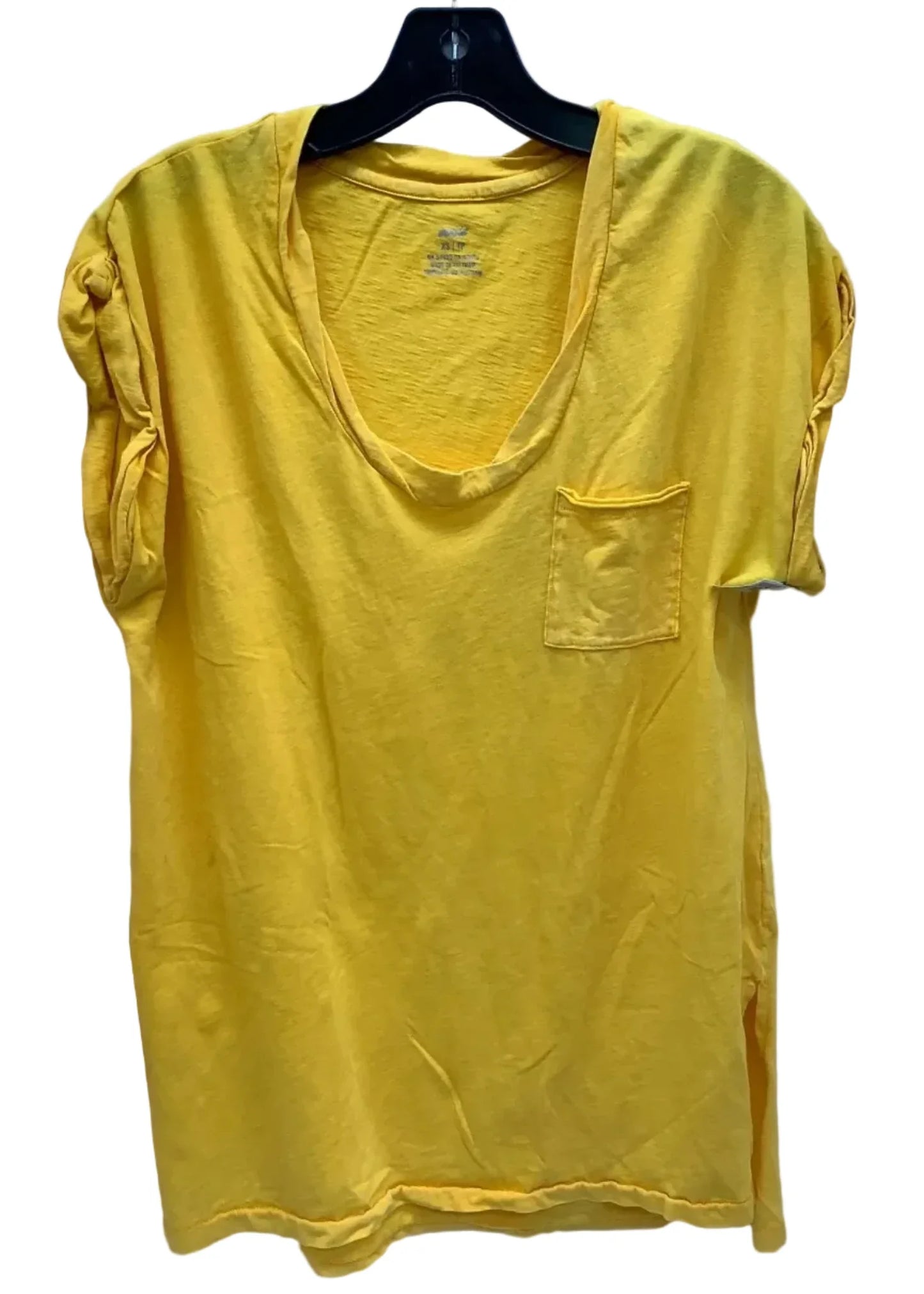 Top Short Sleeve By Aerie In Yellow, Size: Xs