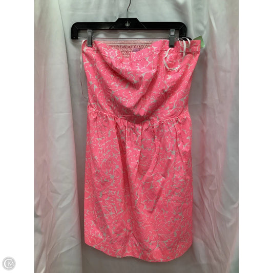 Dress Designer By Lilly Pulitzer In Pink & White, Size: L