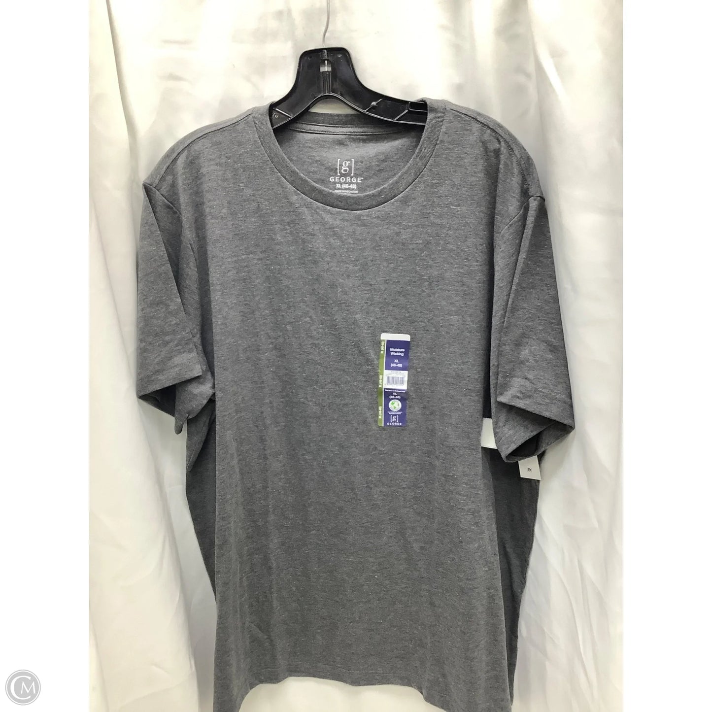 Top Short Sleeve By George In Grey, Size: Xl
