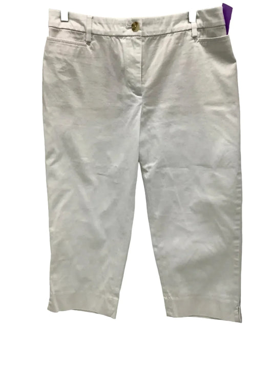 Capris By Talbots In White, Size: 4