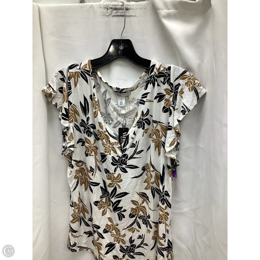 Top Short Sleeve By White House Black Market In Multi-colored, Size: Xl