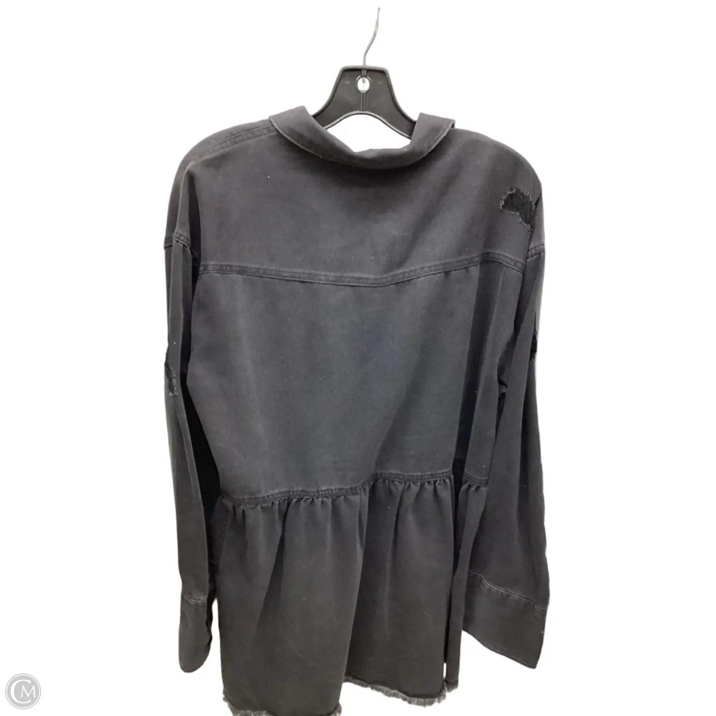 Jacket Shirt By Versona In Black, Size: L