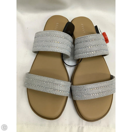 Sandals Flats By Kelly And Katie In Silver, Size: 7