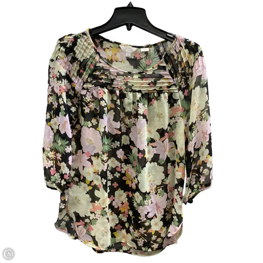 Top Long Sleeve By Lc Lauren Conrad In Floral Print, Size: S