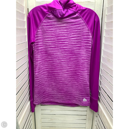 Athletic Top Long Sleeve Collar By Rbx In Purple, Size: M