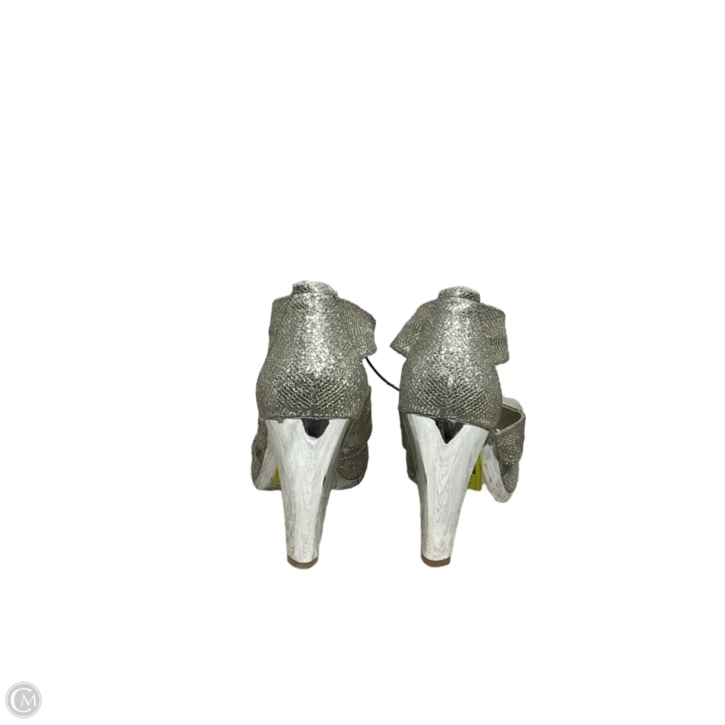 Shoes Heels Stiletto By Michael Kors In Silver, Size: 9.5