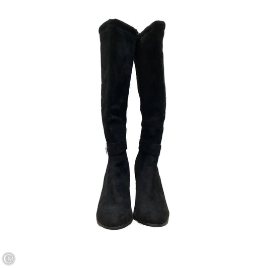 Boots Knee Heels By Clothes Mentor In Black, Size: 10