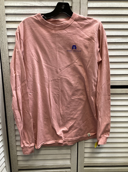 Top Long Sleeve By Simply Southern In Pink, Size: S