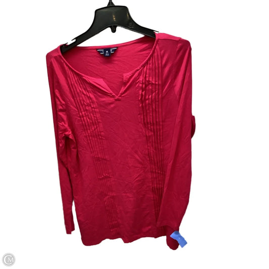 Top Long Sleeve By Lands End In Pink, Size: 10