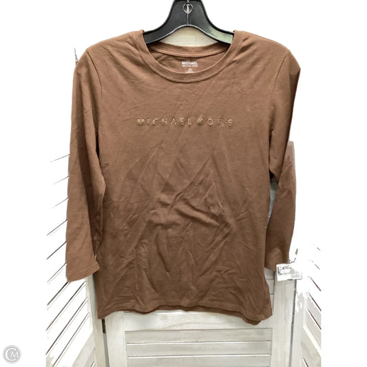 Top Long Sleeve By Michael By Michael Kors In Brown, Size: M