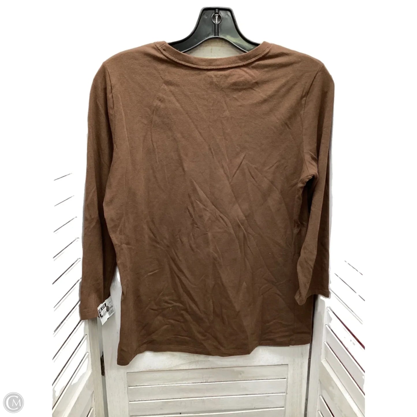 Top Long Sleeve By Michael By Michael Kors In Brown, Size: M