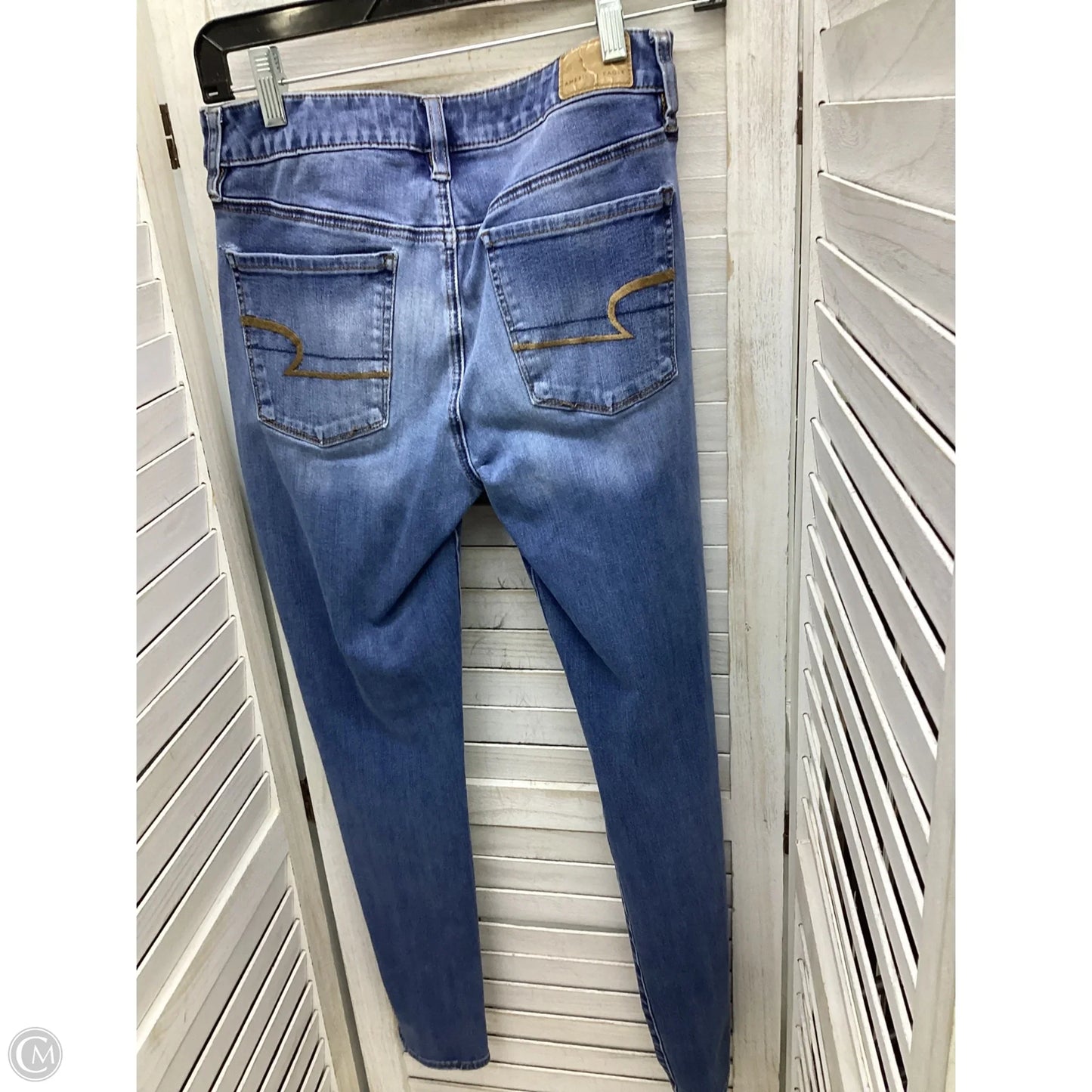 Jeans Skinny By American Eagle In Blue Denim, Size: 6