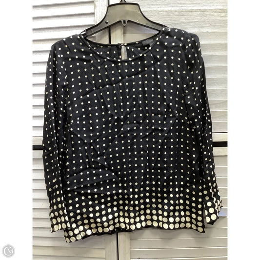 Top Long Sleeve By J. Crew In Polkadot Pattern, Size: 4