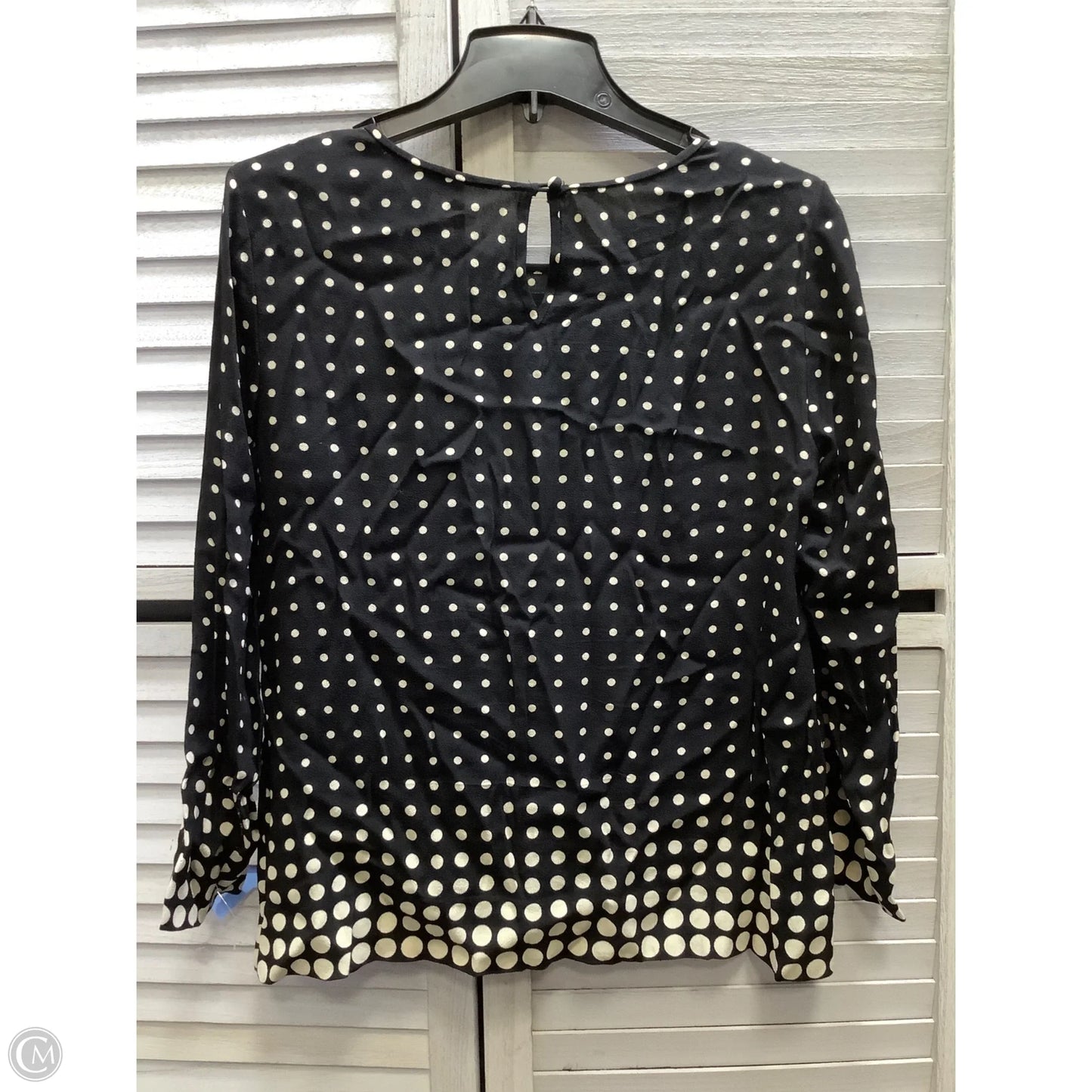 Top Long Sleeve By J. Crew In Polkadot Pattern, Size: 4
