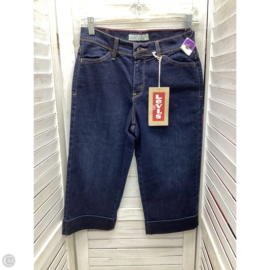 Jeans Cropped By Levis In Blue Denim, Size: 6