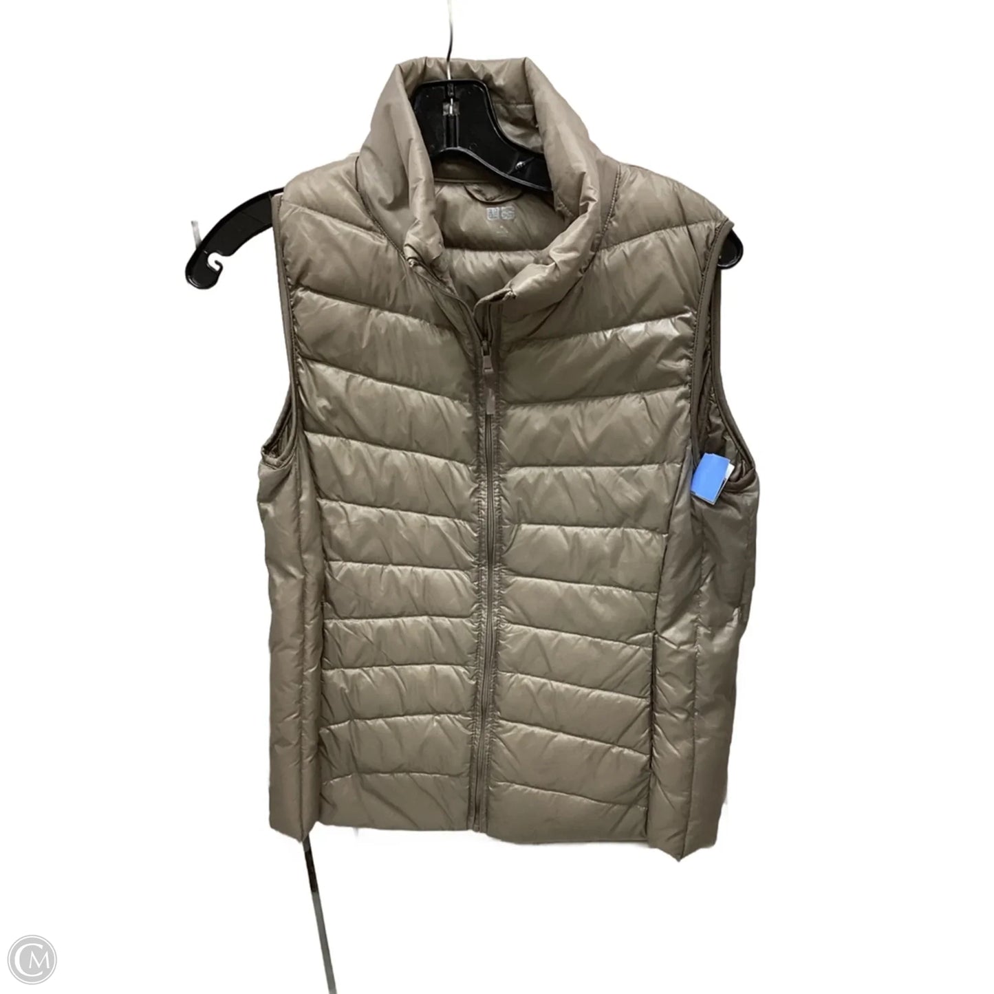 Vest Puffer & Quilted By Clothes Mentor In Taupe, Size: M