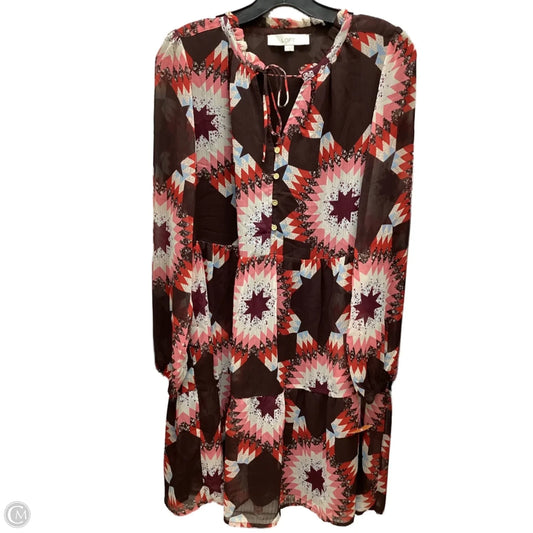 Dress Casual Midi By Loft In Multi-colored, Size: M