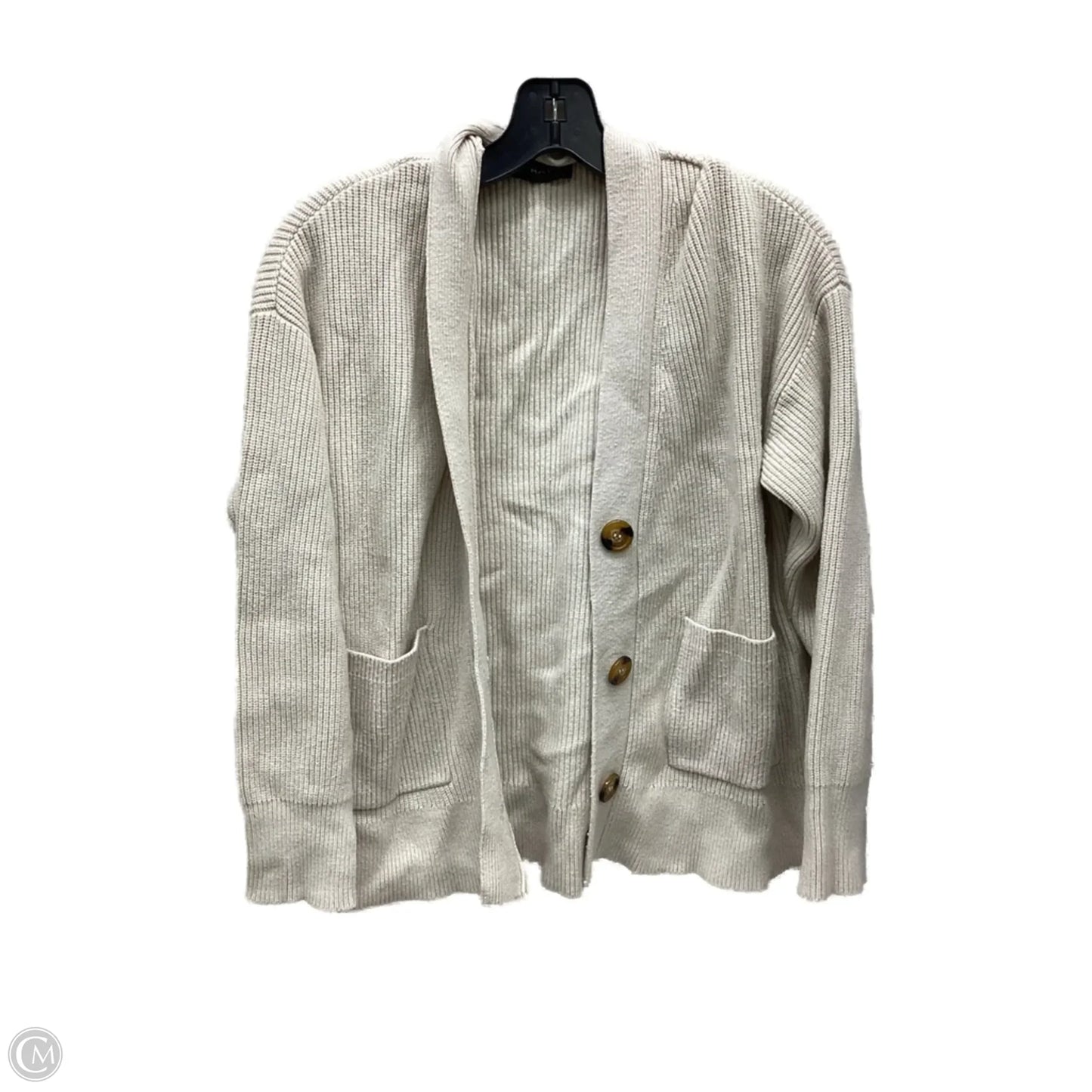 Cardigan By Tahari By Arthur Levine In Cream, Size: M