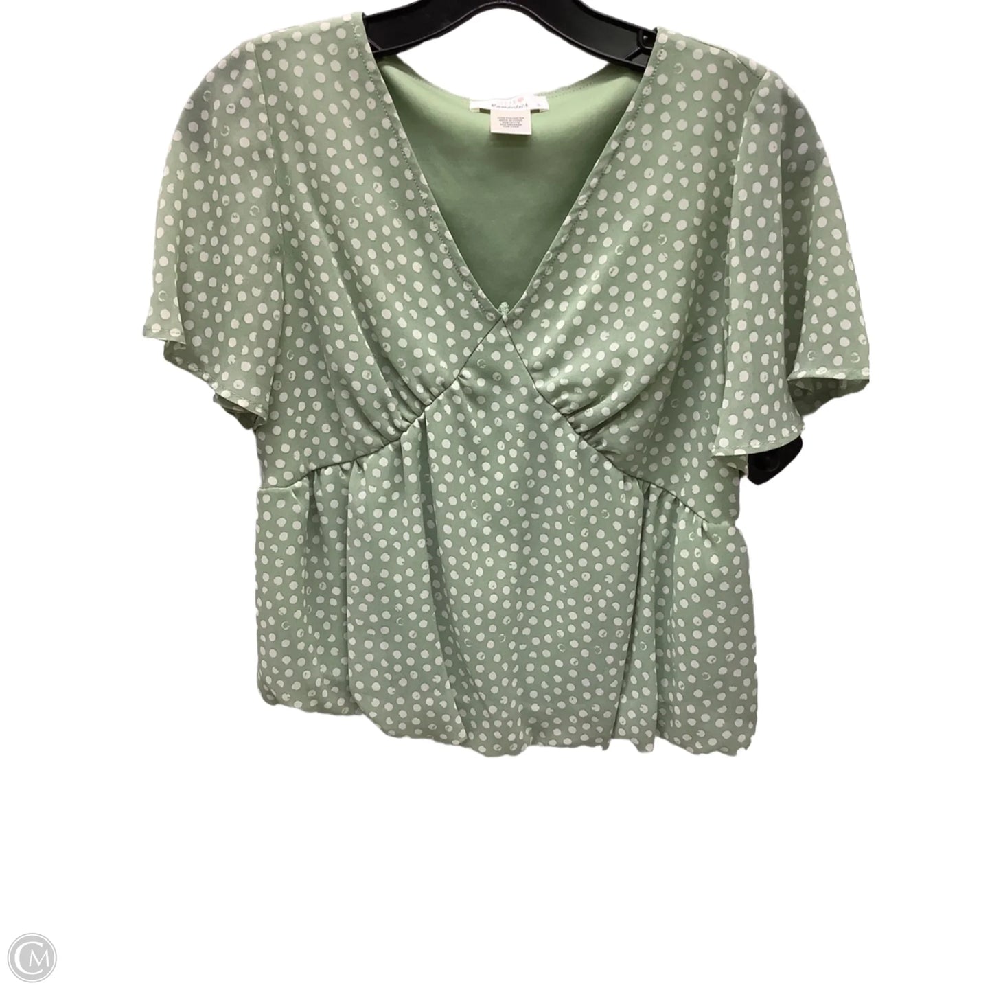 Top Short Sleeve Basic By Urban Romantics In Polkadot Pattern, Size: S