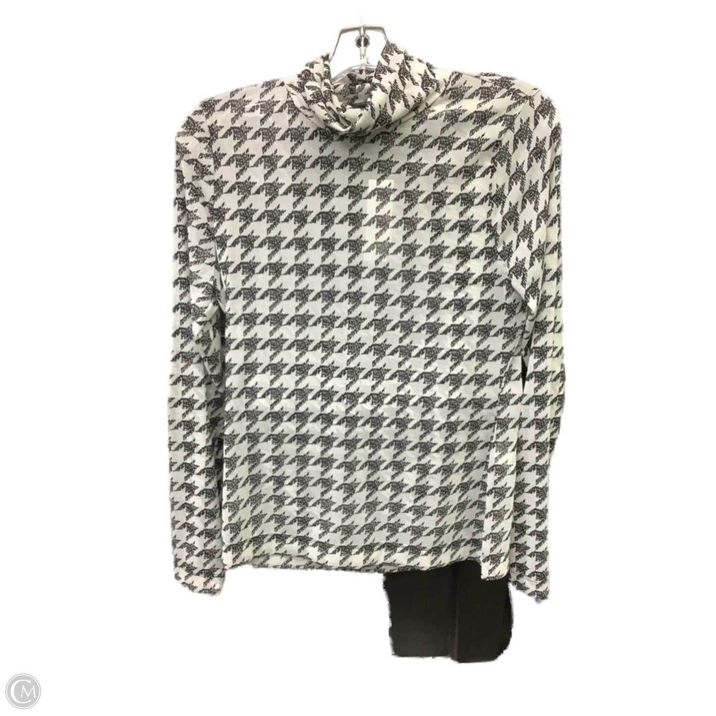 Blouse Long Sleeve By White House Black Market In Black & White, Size: S