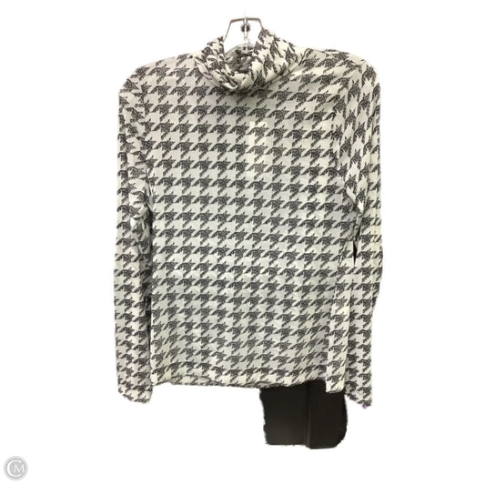Blouse Long Sleeve By White House Black Market In Black & White, Size: S