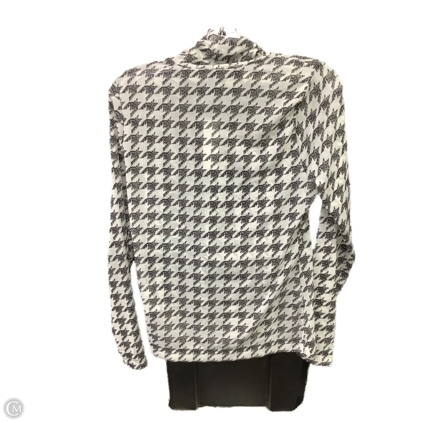 Blouse Long Sleeve By White House Black Market In Black & White, Size: S
