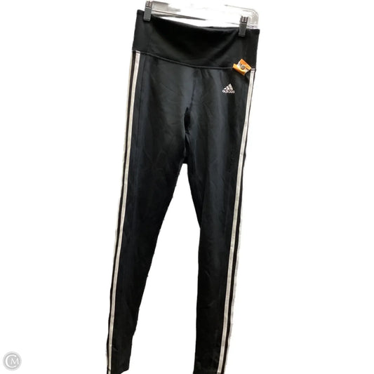 Athletic Leggings By Adidas In Black White, Size: S