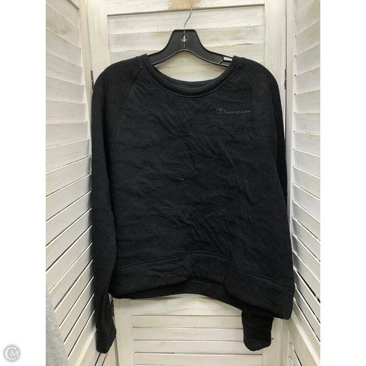 Sweatshirt Crewneck By Champion In Black, Size: M