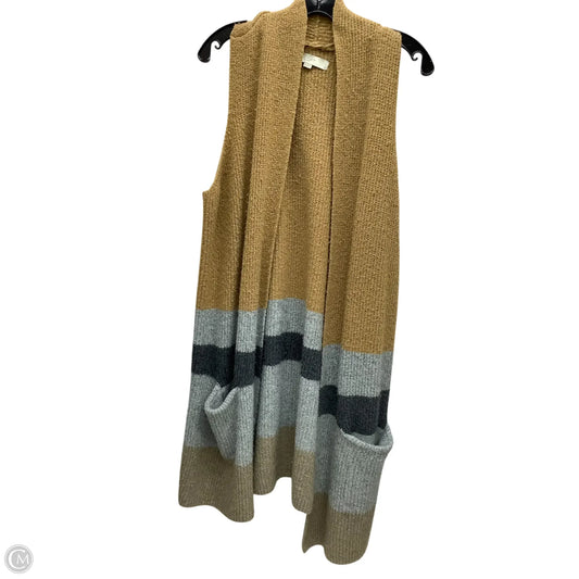 Vest Sweater By Loft In Tan, Size: M