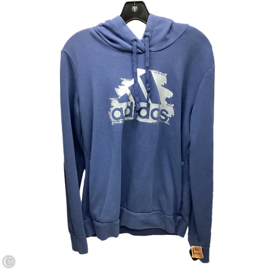 Sweatshirt Hoodie By Adidas In Blue, Size: L